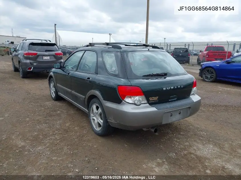 2004 Subaru Impreza Outback Sport VIN: JF1GG68564G814864 Lot: 12319603