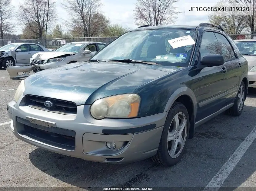 2004 Subaru Impreza Outback Sport VIN: JF1GG685X4H819320 Lot: 41912961
