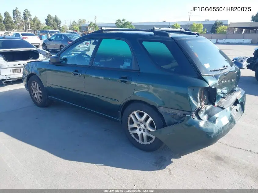 2004 Subaru Impreza 2.5Ts VIN: JF1GG65504H820075 Lot: 42138075
