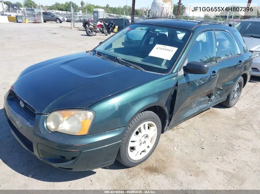 2004 Subaru Impreza 2.5Ts VIN: JF1GG655X4H807396 Lot: 42194943
