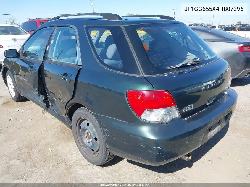 2004 Subaru Impreza 2.5Ts VIN: JF1GG655X4H807396 Lot: 42194943