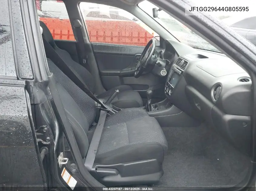 2004 Subaru Impreza Wrx VIN: JF1GG29644G805595 Lot: 42237187