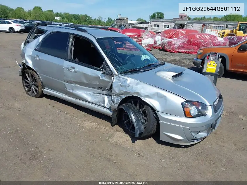 2004 Subaru Impreza Wrx VIN: JF1GG29644G801112 Lot: 42241729