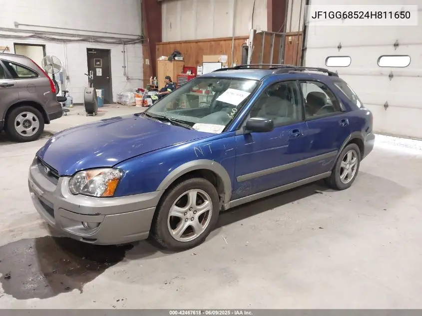 2004 Subaru Impreza Outback Sport VIN: JF1GG68524H811650 Lot: 42467618