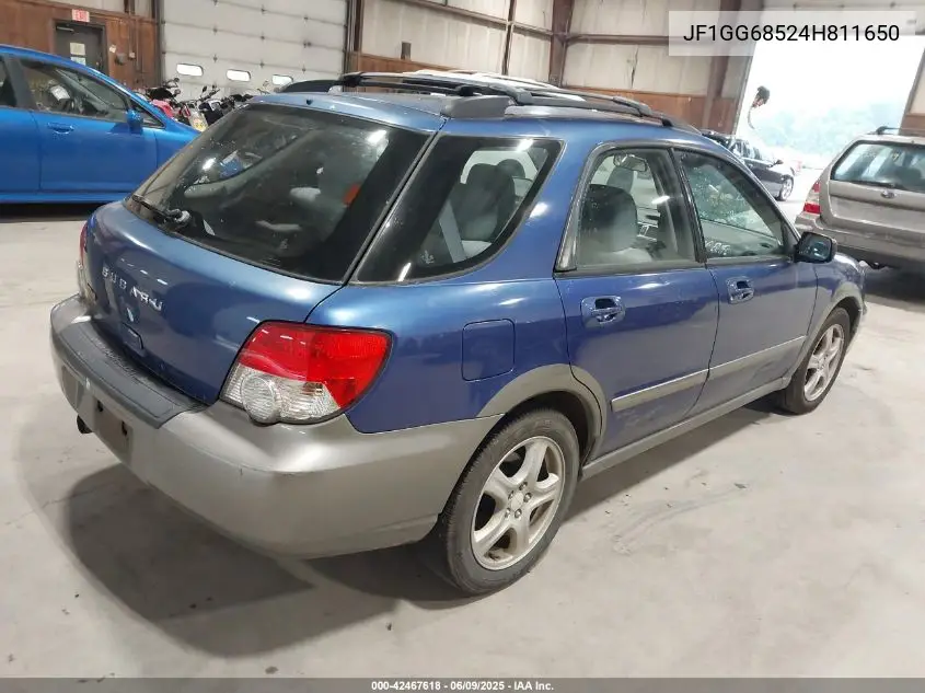 2004 Subaru Impreza Outback Sport VIN: JF1GG68524H811650 Lot: 42467618