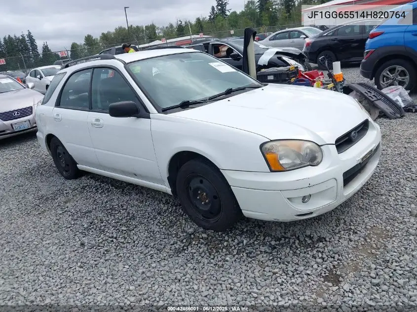 2004 Subaru Impreza 2.5Ts VIN: JF1GG65514H820764 Lot: 42486001