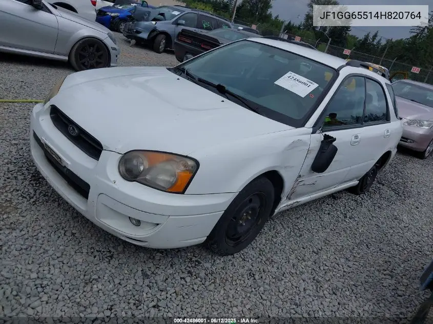 2004 Subaru Impreza 2.5Ts VIN: JF1GG65514H820764 Lot: 42486001