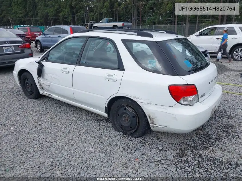 2004 Subaru Impreza 2.5Ts VIN: JF1GG65514H820764 Lot: 42486001