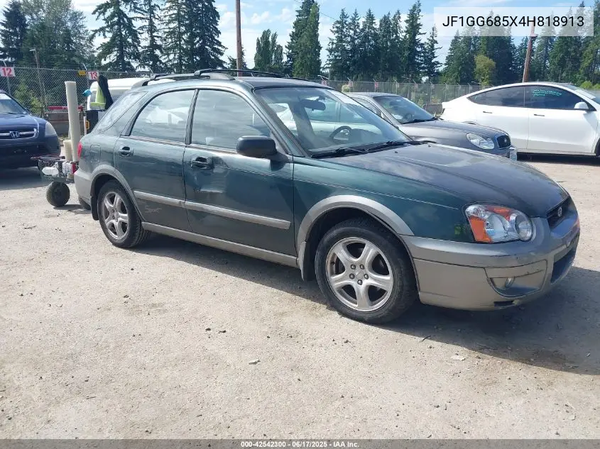 2004 Subaru Impreza Outback Sport VIN: JF1GG685X4H818913 Lot: 42542300