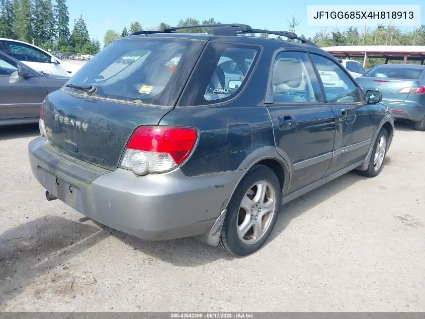 2004 Subaru Impreza Outback Sport VIN: JF1GG685X4H818913 Lot: 42542300