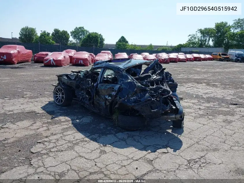 2004 Subaru Impreza Wrx VIN: JF1GD29654G515942 Lot: 42550032