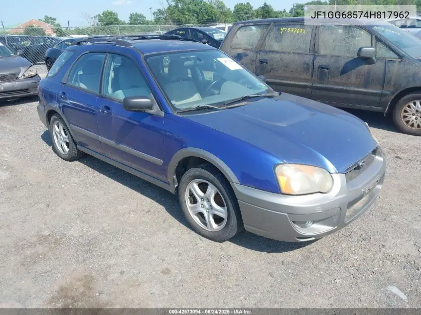 2004 Subaru Impreza Outback Sport VIN: JF1GG68574H817962 Lot: 42573094