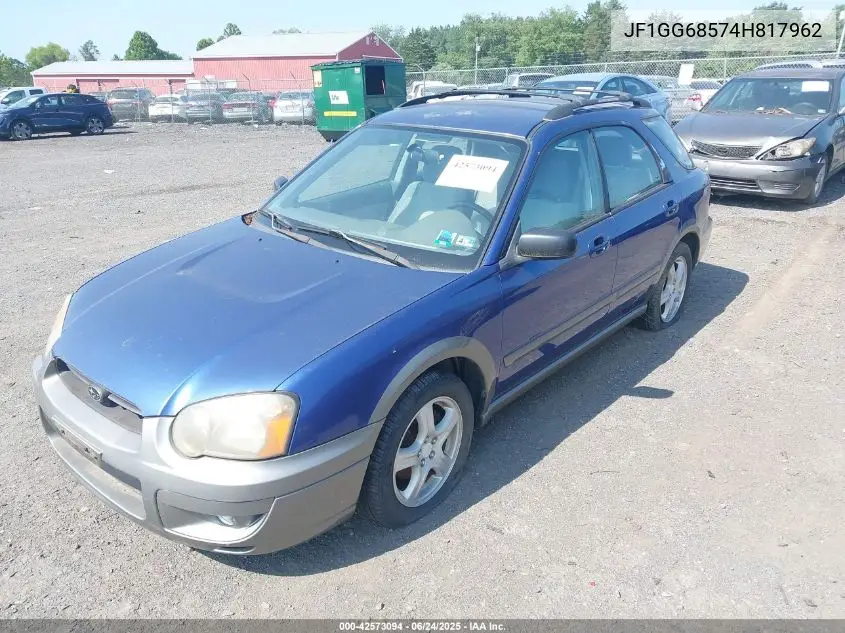 2004 Subaru Impreza Outback Sport VIN: JF1GG68574H817962 Lot: 42573094