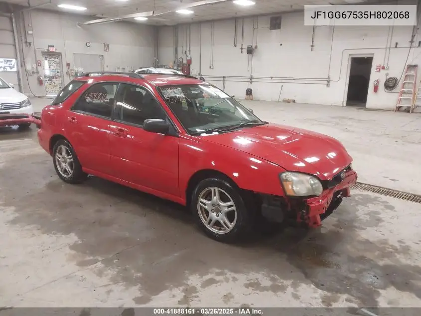 2005 Subaru Impreza 2.5Rs VIN: JF1GG67535H802068 Lot: 41888161