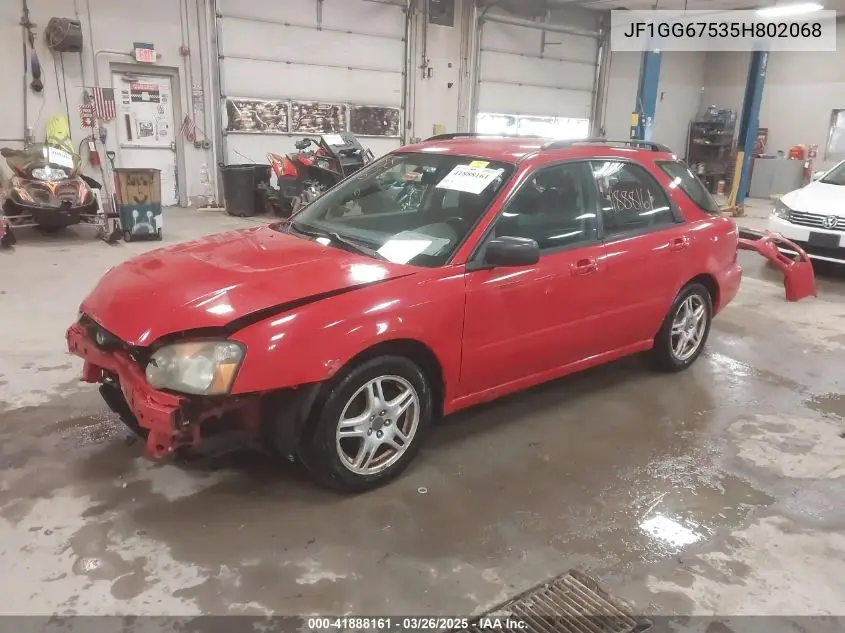 2005 Subaru Impreza 2.5Rs VIN: JF1GG67535H802068 Lot: 41888161