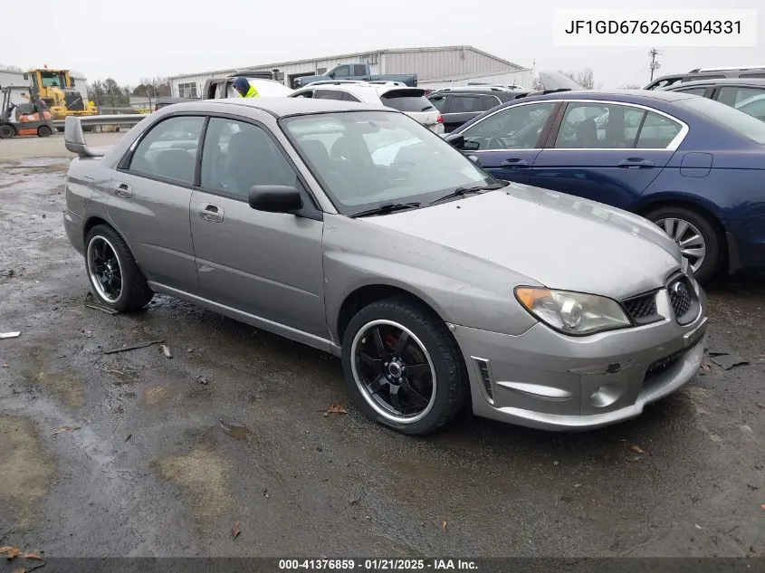 2006 Subaru Impreza 2.5I VIN: JF1GD67626G504331 Lot: 41376859