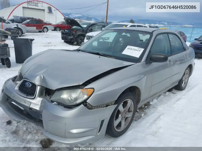 2006 Subaru Impreza 2.5I VIN: JF1GD67646H520086 Lot: 41621615