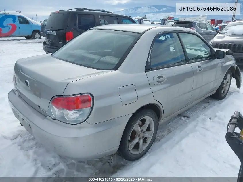2006 Subaru Impreza 2.5I VIN: JF1GD67646H520086 Lot: 41621615