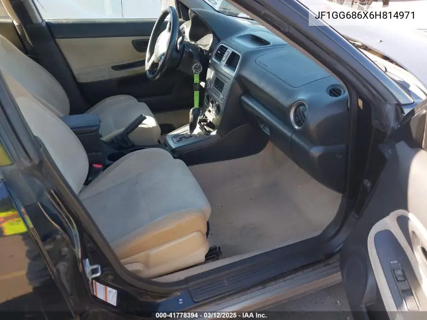 2006 Subaru Impreza Outback Sport VIN: JF1GG686X6H814971 Lot: 41778394