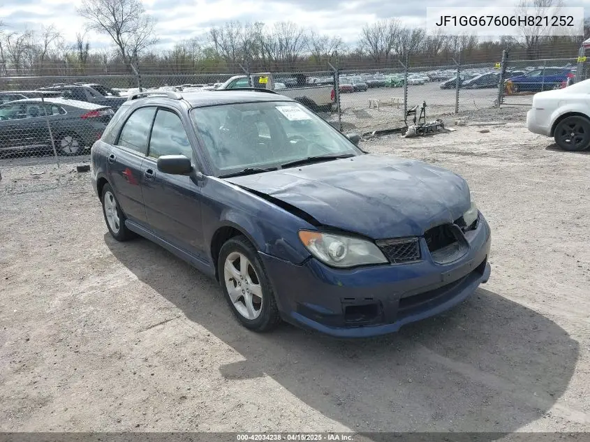 2006 Subaru Impreza 2.5I VIN: JF1GG67606H821252 Lot: 42034238