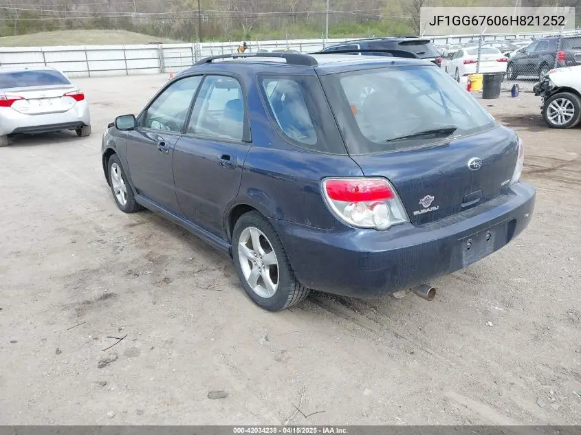 2006 Subaru Impreza 2.5I VIN: JF1GG67606H821252 Lot: 42034238