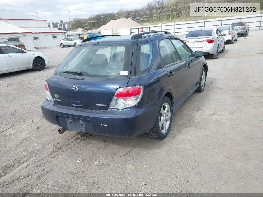 2006 Subaru Impreza 2.5I VIN: JF1GG67606H821252 Lot: 42034238