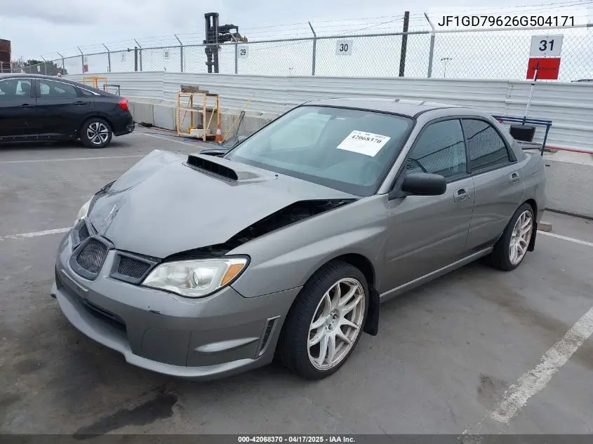2006 Subaru Impreza Wrx/Wrx Limited/Wrx Tr VIN: JF1GD79626G504171 Lot: 42068370