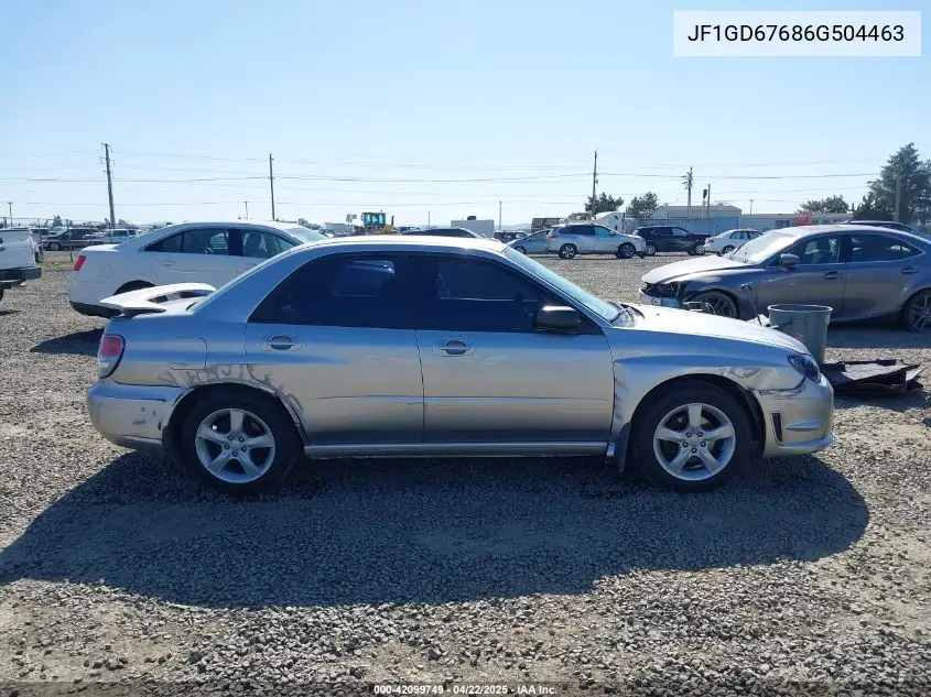 2006 Subaru Impreza 2.5I VIN: JF1GD67686G504463 Lot: 42099749