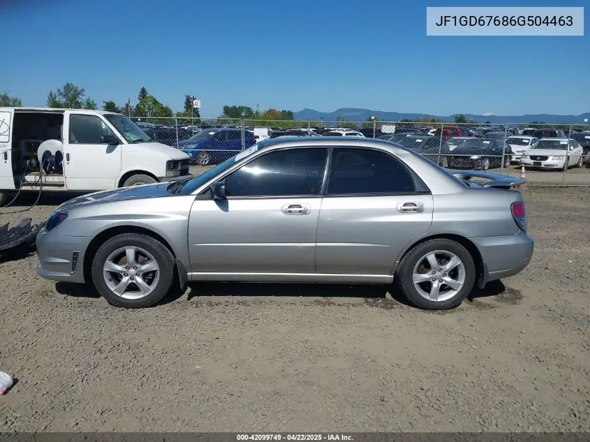 2006 Subaru Impreza 2.5I VIN: JF1GD67686G504463 Lot: 42099749
