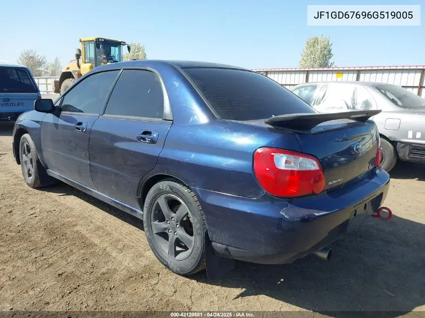 2006 Subaru Impreza 2.5I VIN: JF1GD67696G519005 Lot: 42120501