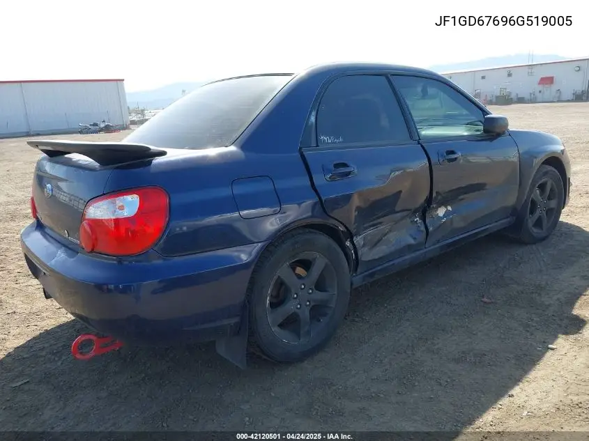 2006 Subaru Impreza 2.5I VIN: JF1GD67696G519005 Lot: 42120501