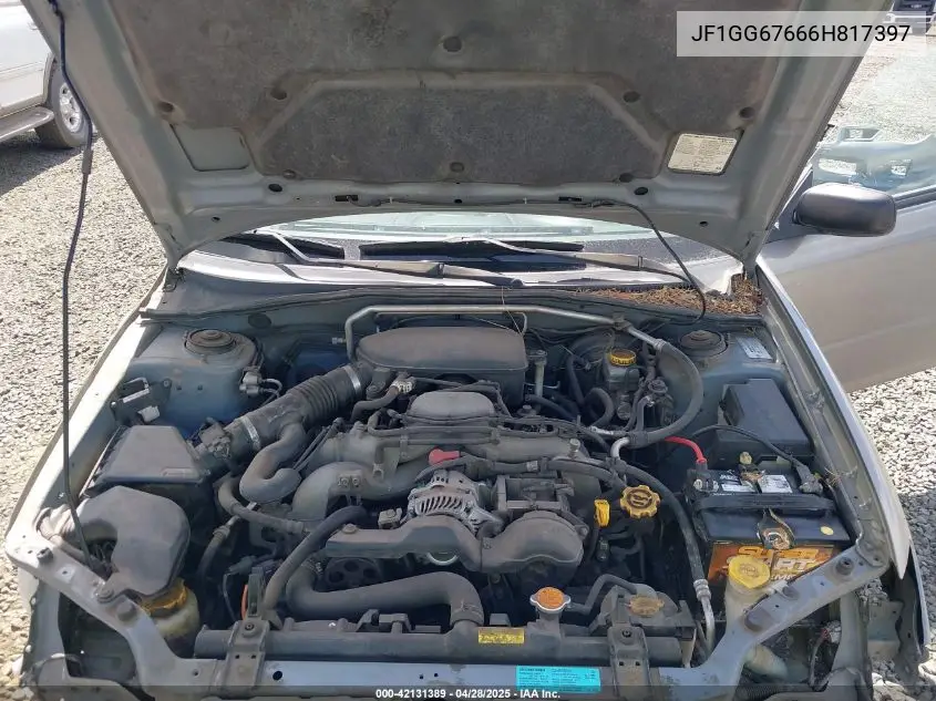 2006 Subaru Impreza 2.5I VIN: JF1GG67666H817397 Lot: 42131389