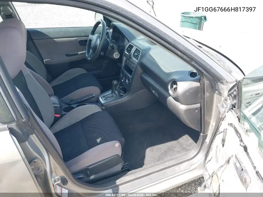2006 Subaru Impreza 2.5I VIN: JF1GG67666H817397 Lot: 42131389