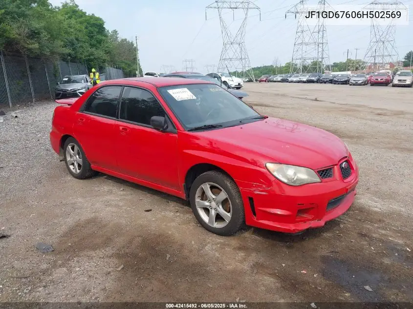 2006 Subaru Impreza 2.5I VIN: JF1GD67606H502569 Lot: 42415492