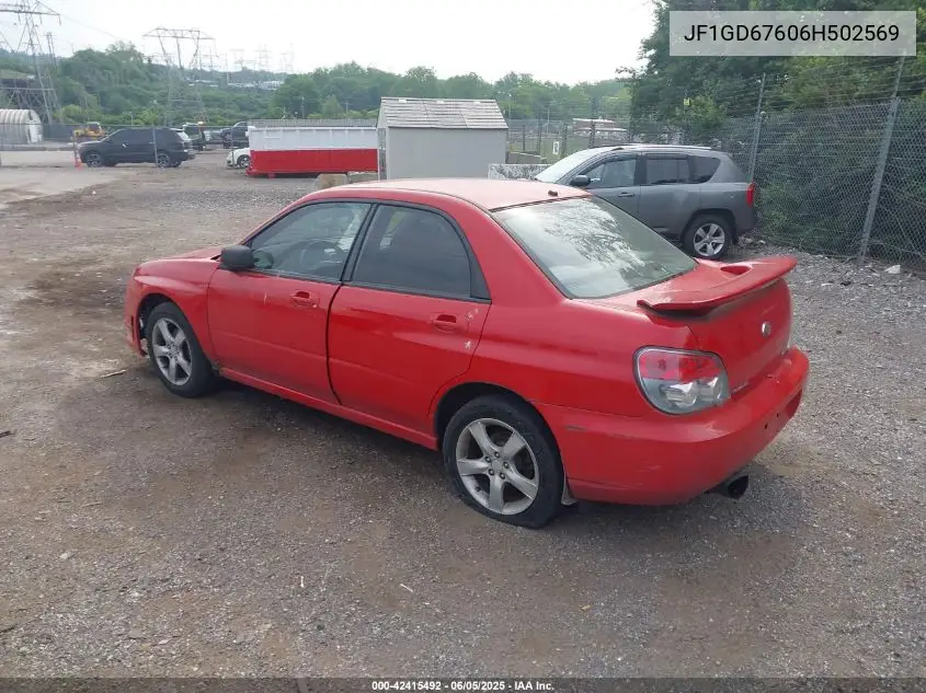 2006 Subaru Impreza 2.5I VIN: JF1GD67606H502569 Lot: 42415492