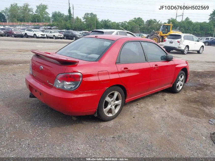 2006 Subaru Impreza 2.5I VIN: JF1GD67606H502569 Lot: 42415492