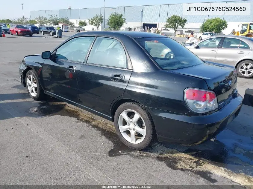 2006 Subaru Impreza 2.5I VIN: JF1GD67676G524560 Lot: 42430871