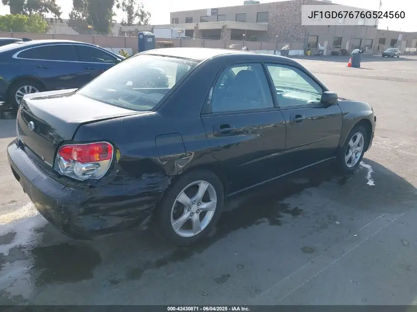 2006 Subaru Impreza 2.5I VIN: JF1GD67676G524560 Lot: 42430871