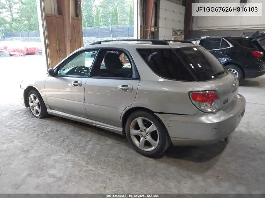 2006 Subaru Impreza 2.5I VIN: JF1GG67626H816103 Lot: 42460458