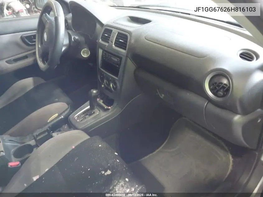 2006 Subaru Impreza 2.5I VIN: JF1GG67626H816103 Lot: 42460458