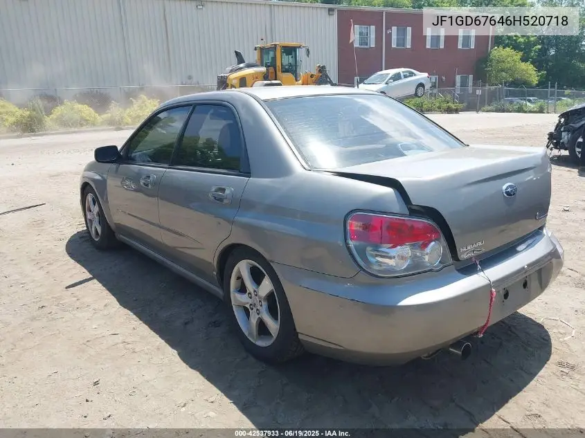 2006 Subaru Impreza 2.5I VIN: JF1GD67646H520718 Lot: 42537933
