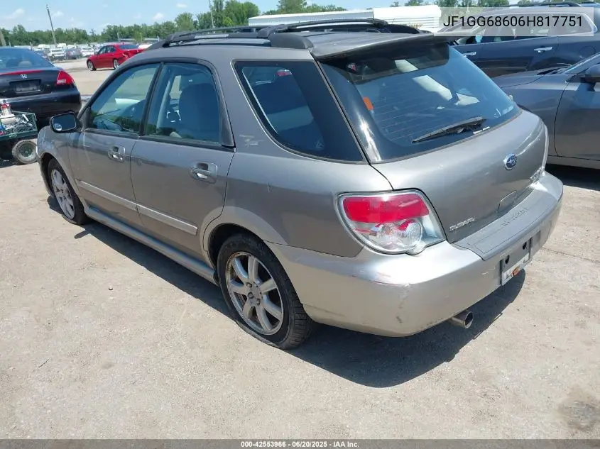 2006 Subaru Impreza Outback Sport VIN: JF1GG68606H817751 Lot: 42553966