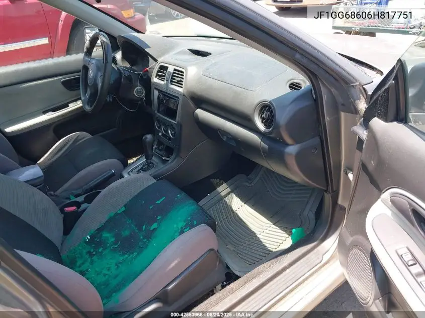 2006 Subaru Impreza Outback Sport VIN: JF1GG68606H817751 Lot: 42553966