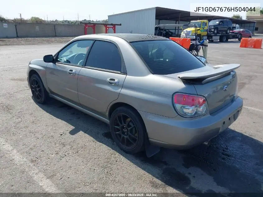 2006 Subaru Impreza 2.5I VIN: JF1GD67676H504044 Lot: 42570500