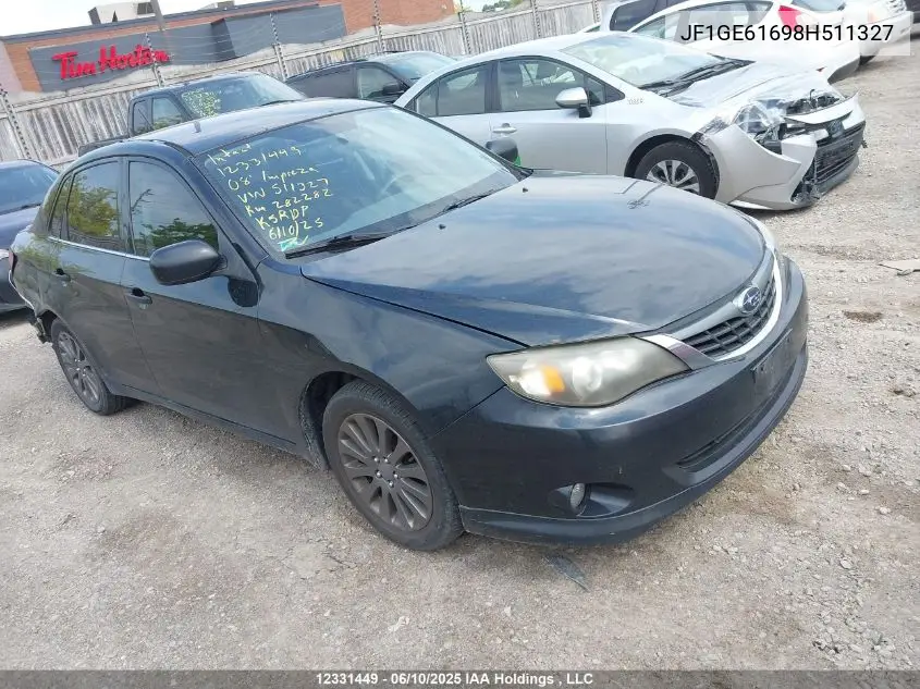 2008 Subaru Impreza VIN: JF1GE61698H511327 Lot: 12331449