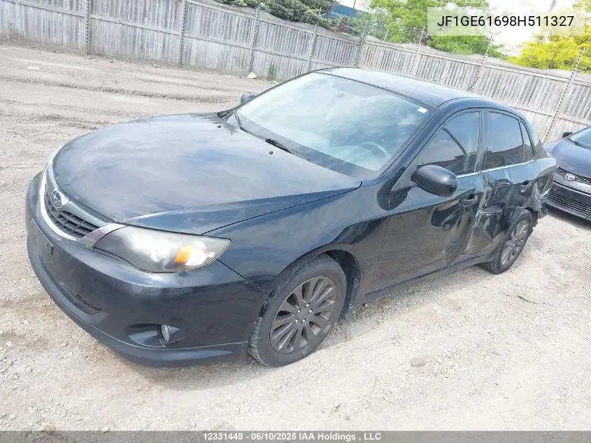2008 Subaru Impreza VIN: JF1GE61698H511327 Lot: 12331449