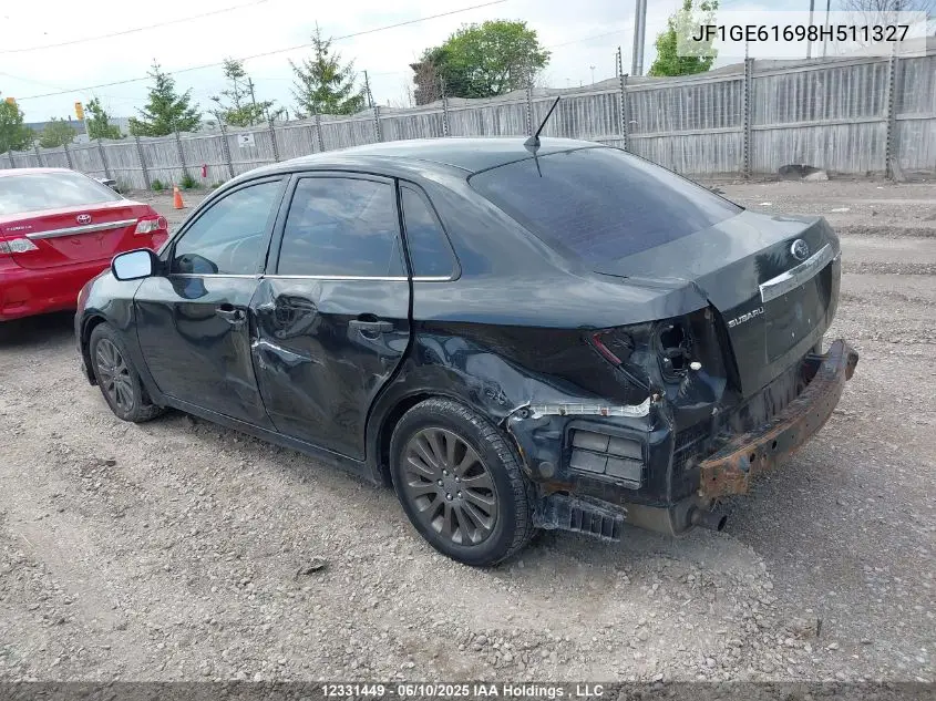 2008 Subaru Impreza VIN: JF1GE61698H511327 Lot: 12331449