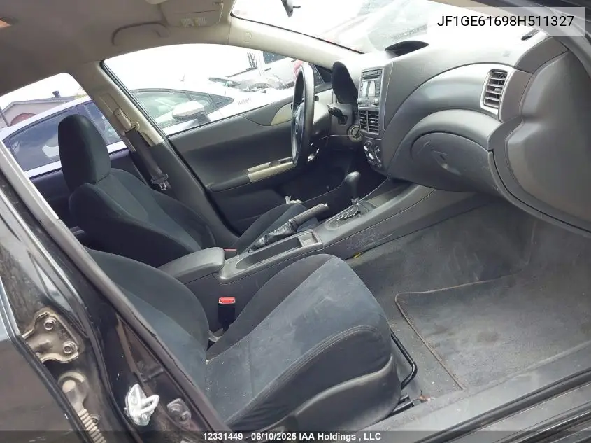 2008 Subaru Impreza VIN: JF1GE61698H511327 Lot: 12331449