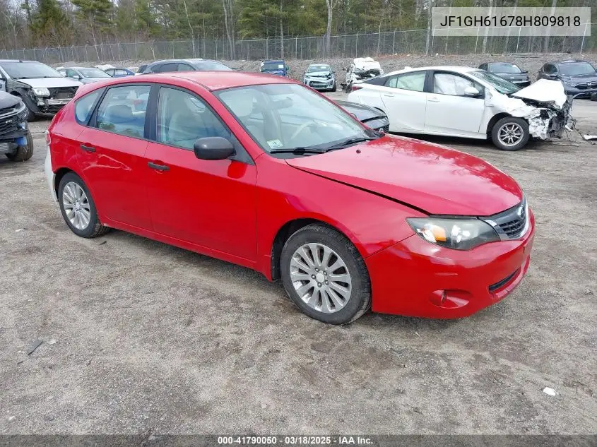 2008 Subaru Impreza 2.5I VIN: JF1GH61678H809818 Lot: 41790050