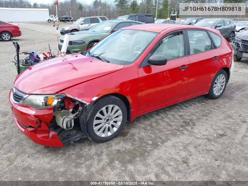 2008 Subaru Impreza 2.5I VIN: JF1GH61678H809818 Lot: 41790050